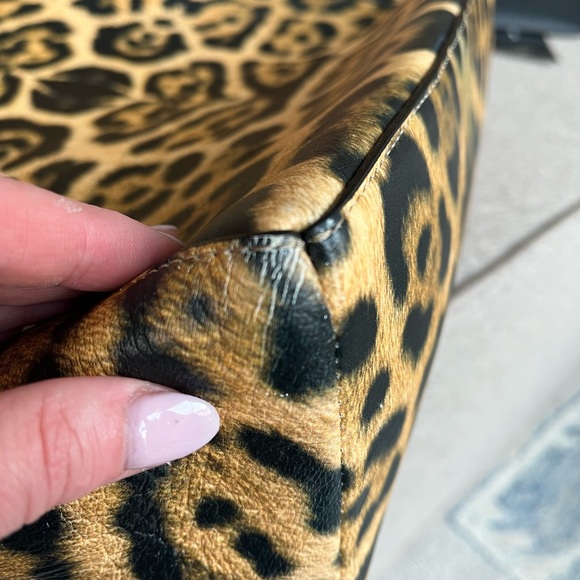DRIES VAN NOTEN leather leopard tote with shoulder strap - Picture 10 of 12